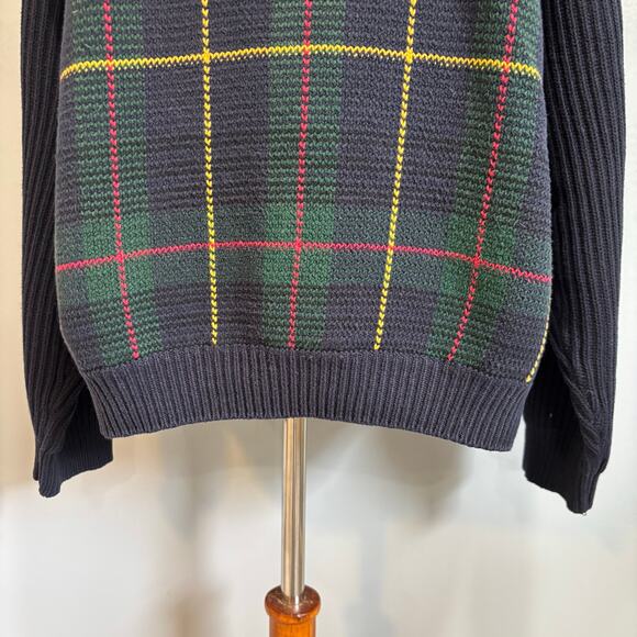 VINTAGE 90s TOMMY HILFIGER PLAID SWEATER, Size XL - Picture 7 of 7